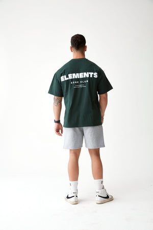 Polera Oversize Elements™ Verde — vista lateral | Nativa Elements