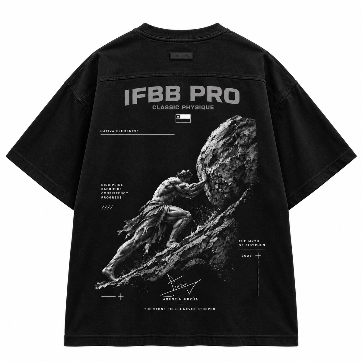 POLERA OVERSIZE SÍSIFO AU x NATIVA IFBB PRO