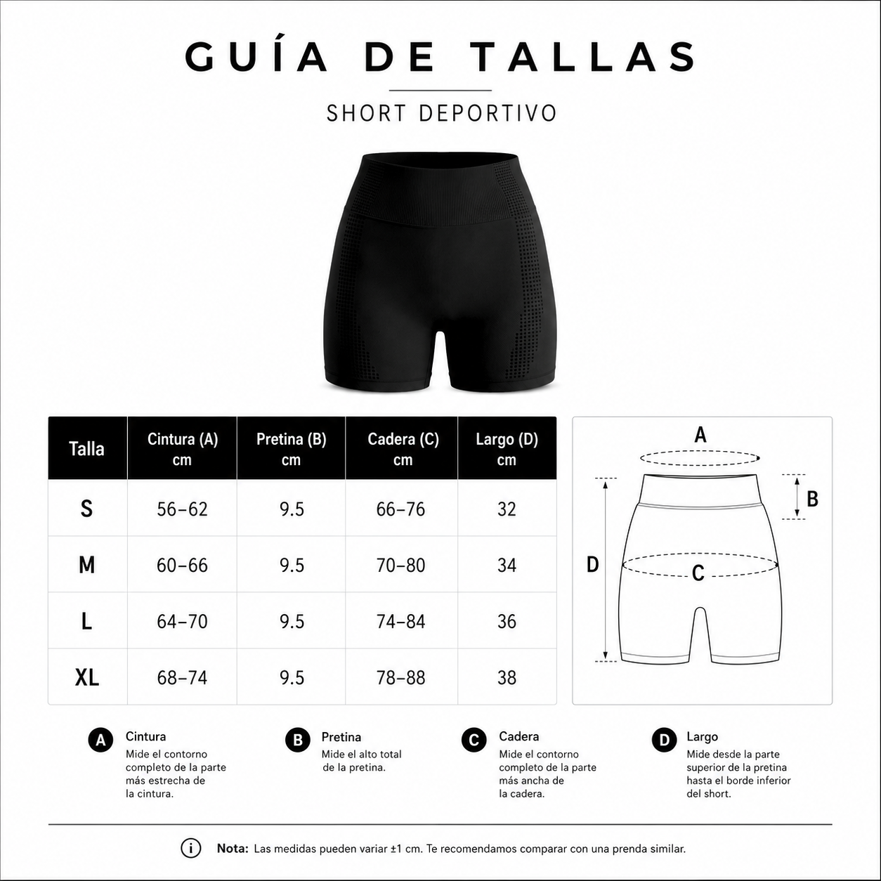 SHORT NEGRO MUJER NATIVA