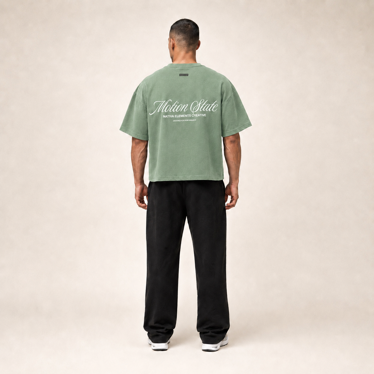 POLERA BOXYFIT CEMENTO MOTIONSTATE® 100% ALGODÓN