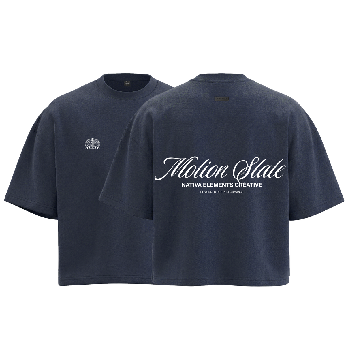 POLERA BOXYFIT MARINO MOTIONSTATE® 100% ALGODÓN