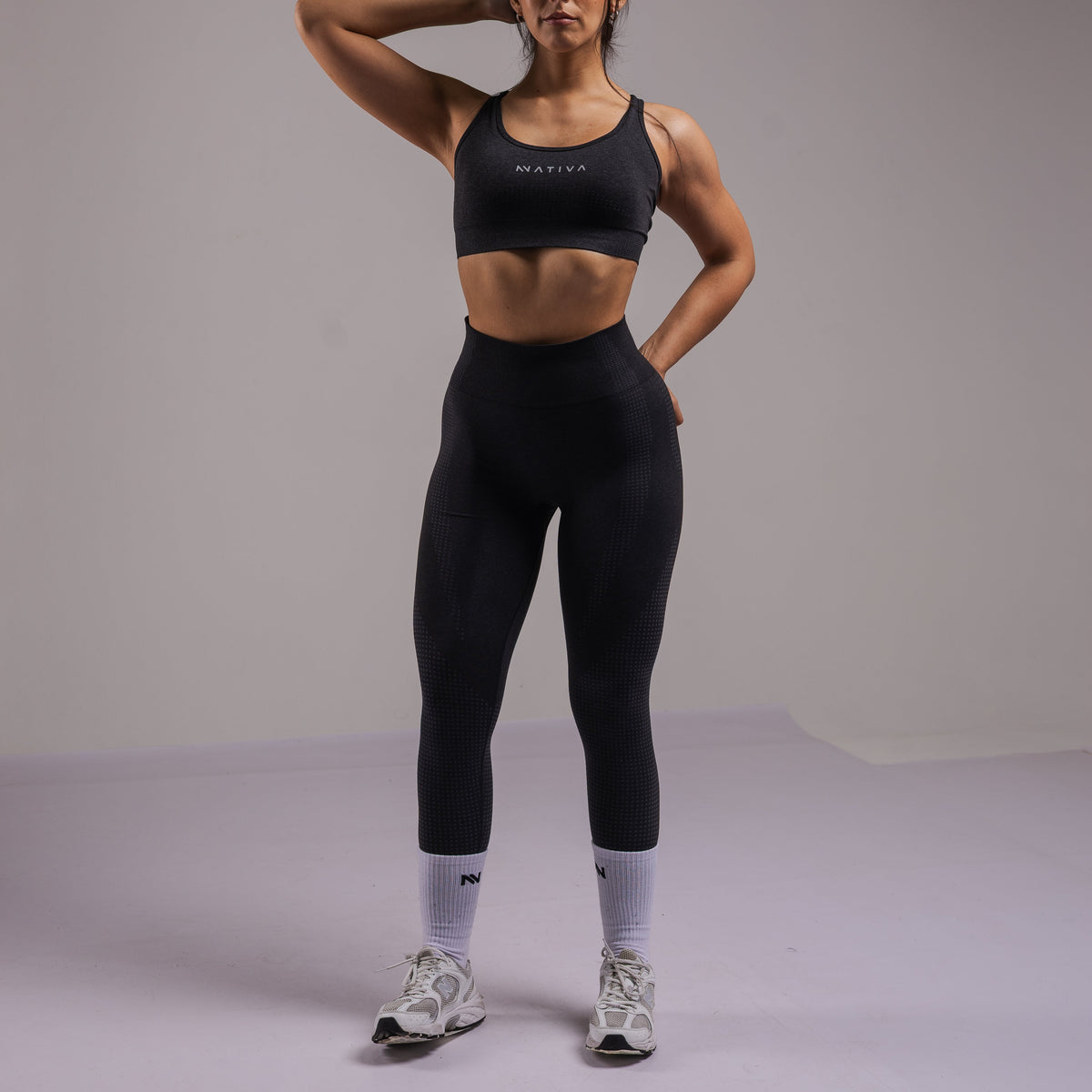 LEGGINGS DEPORTIVO NEGRO MUJER NATIVA