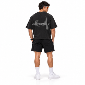 POLERA BOXYFIT ALAS® NEGRO 100% ALGODÓN