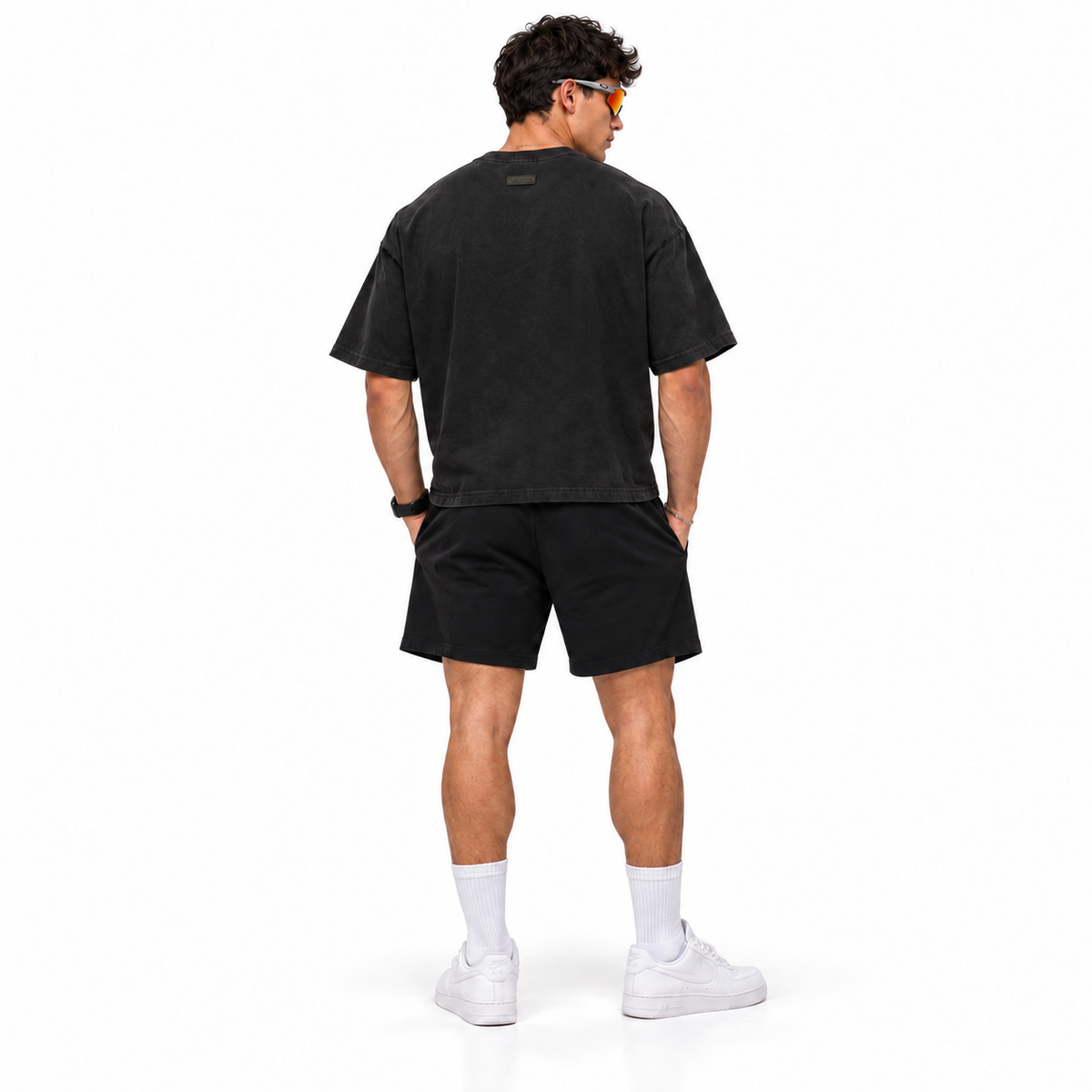 POLERA BOXYFIT BASIC® NEGRO 100% ALGODÓN