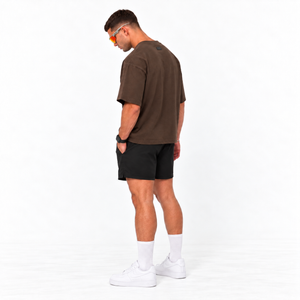 POLERA BOXYFIT BASIC® CAFE 100% ALGODÓN