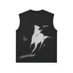 MUSCULOSA TANK OVERSIZE NEGRA HORSEPOWER® 100% ALGODÓN