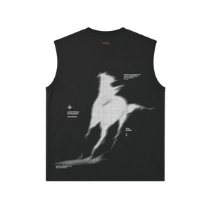 MUSCULOSA TANK OVERSIZE NEGRA HORSEPOWER® 100% ALGODÓN