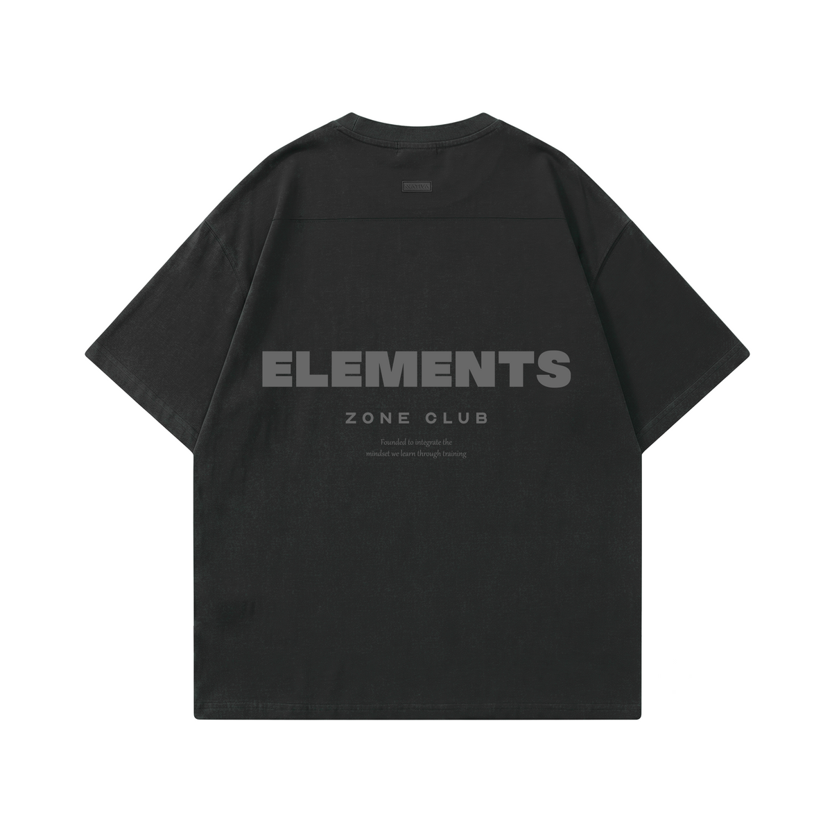 POLERA OVERSIZE NEGRA ELEMENTS® 100% ALGODÓN