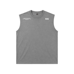 MUSCULOSA TANK OVERSIZE GRIS BASIC® 100% ALGODÓN