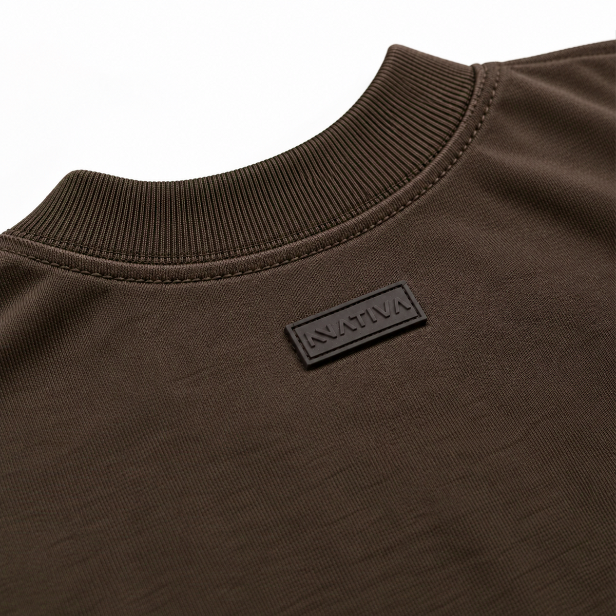 POLERA BOXYFIT BASIC® CAFE 100% ALGODÓN