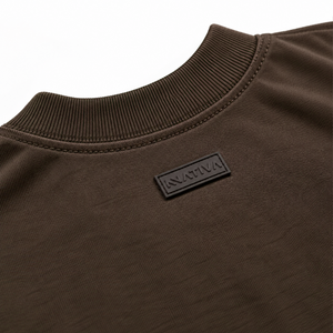 POLERA BOXYFIT BASIC® CAFE 100% ALGODÓN