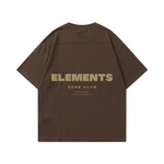 POLERA OVERSIZE ELEMENTS CAFÉ® 100% ALGODÓN