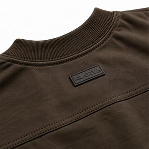 POLERA OVERSIZE BASIC CAFÉ® 100% ALGODÓN
