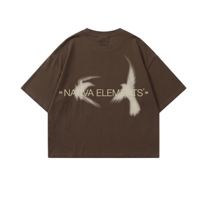POLERA BOXYFIT ALAS® CAFE 100% ALGODÓN