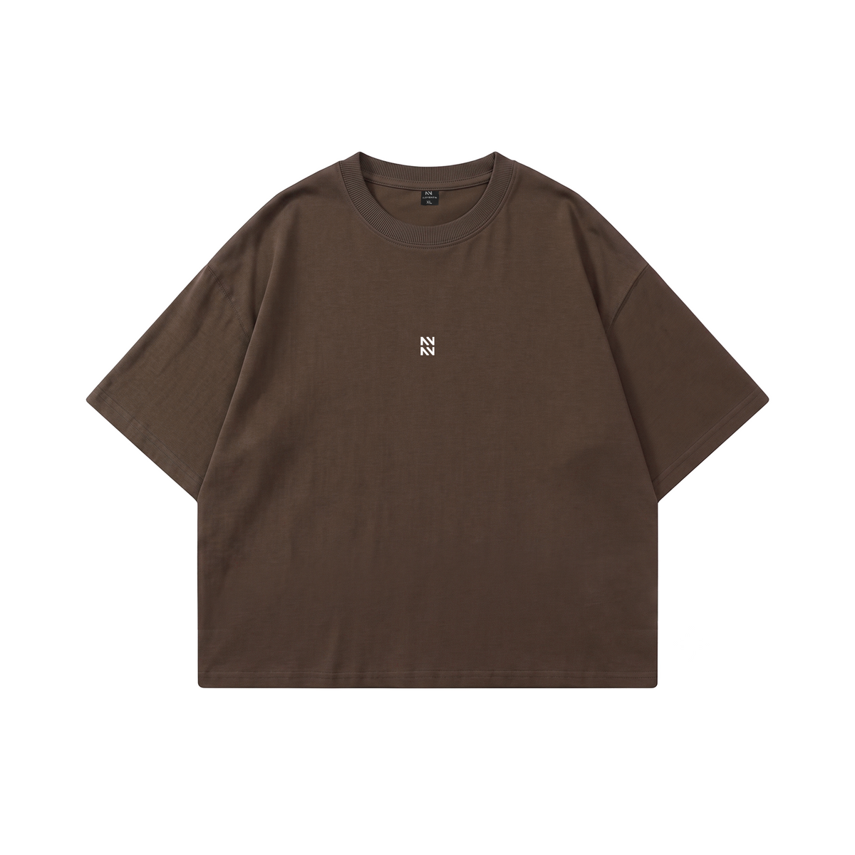 POLERA BOXYFIT BASIC® CAFE 100% ALGODÓN
