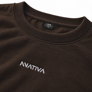 POLERA OVERSIZE BASIC CAFÉ® 100% ALGODÓN