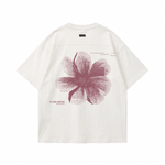 POLERA OVERSIZE FLOR NATIVA BLANCA® 100% ALGODÓN