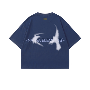 POLERA BOXYFIT ALAS® AZUL 100% ALGODÓN