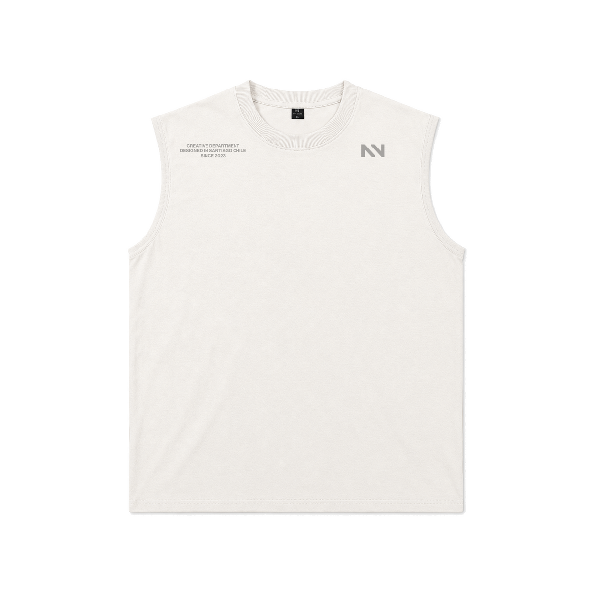 MUSCULOSA TANK OVERSIZE BLANCA BASIC® 100% ALGODÓN