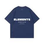 POLERA OVERSIZE AZUL ELEMENTS® 100% ALGODÓN