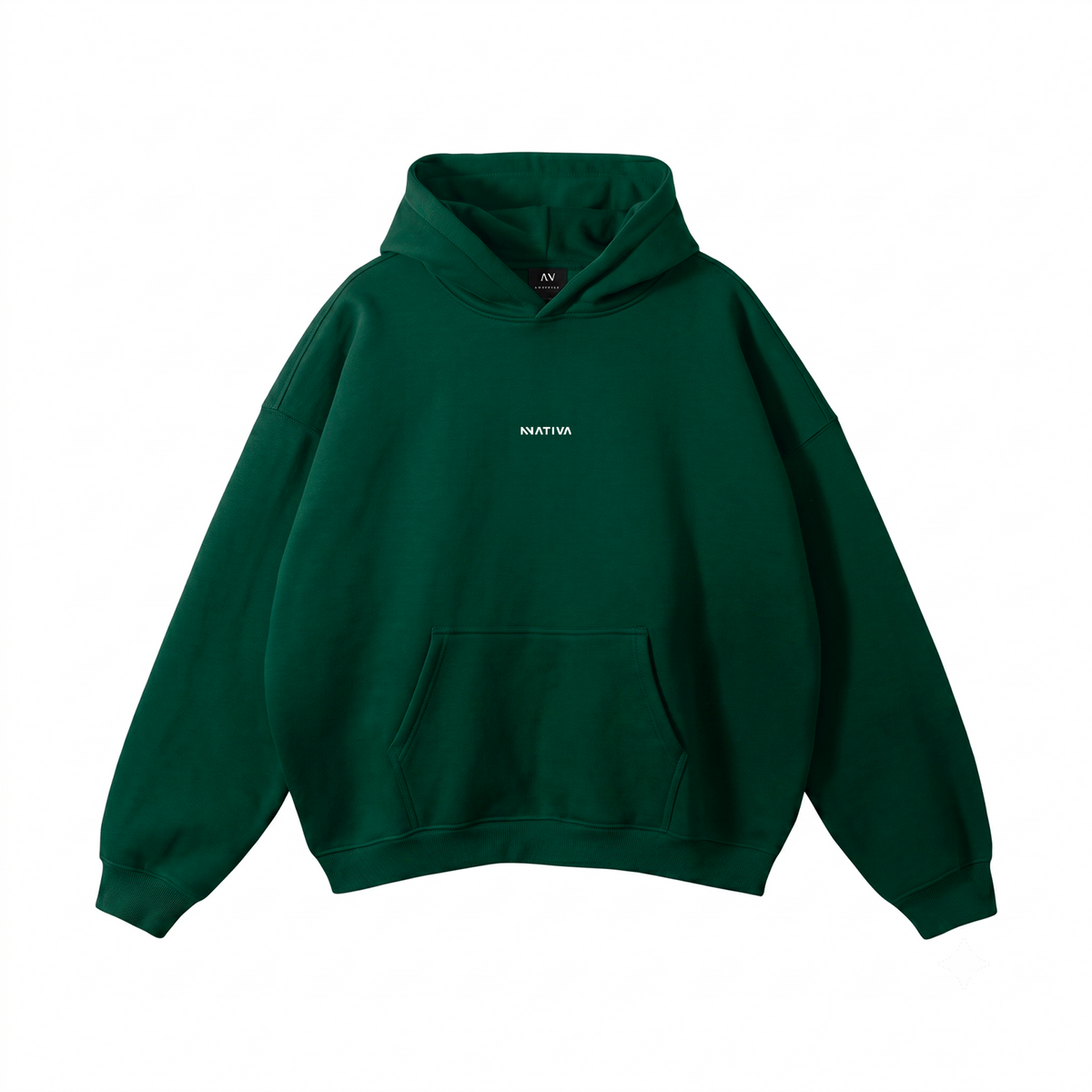 POLERÓN BASIC VERDE PINO HEAVYWEIGHT® 100% ALGODÓN BOXYFIT