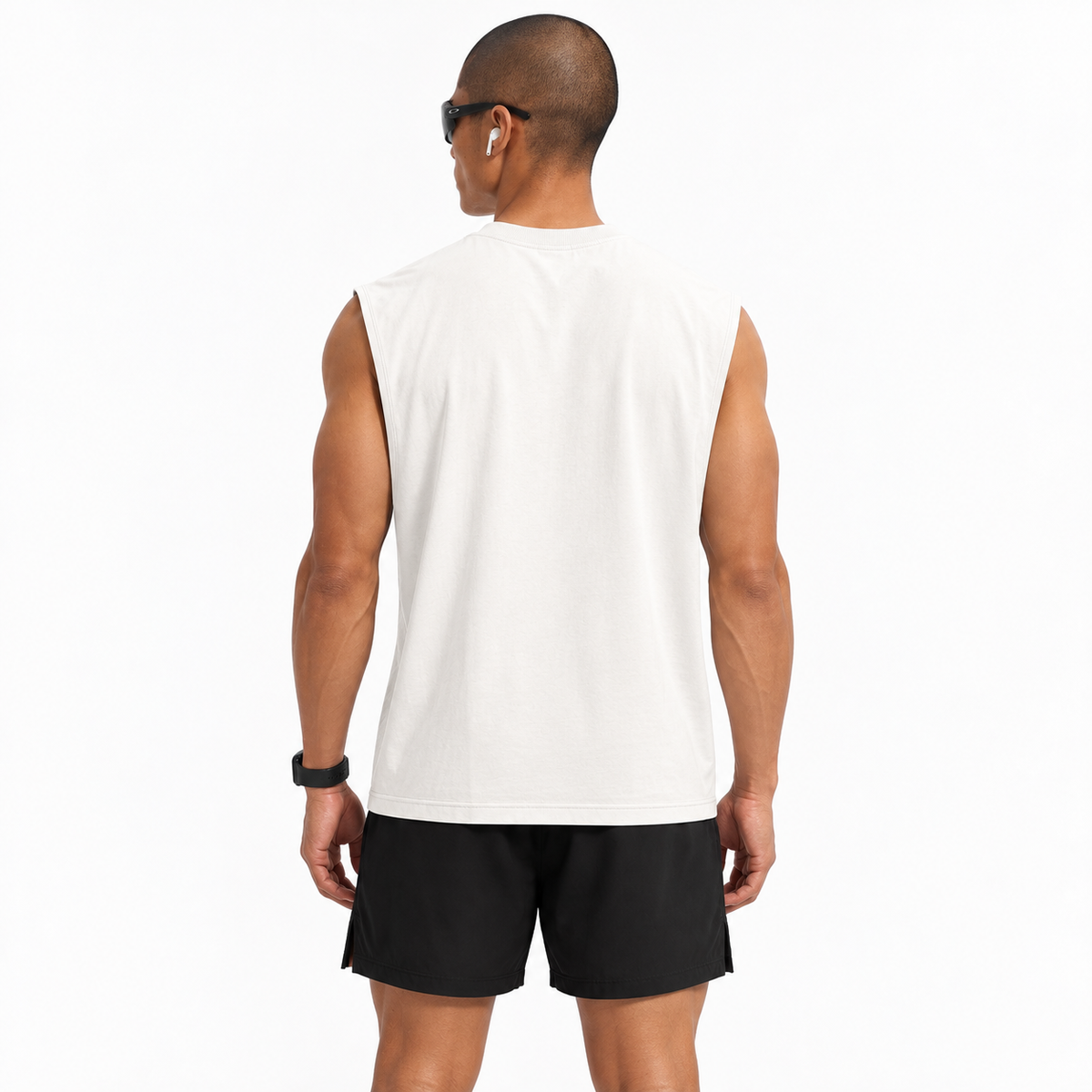 MUSCULOSA TANK OVERSIZE BLANCA BASIC® 100% ALGODÓN