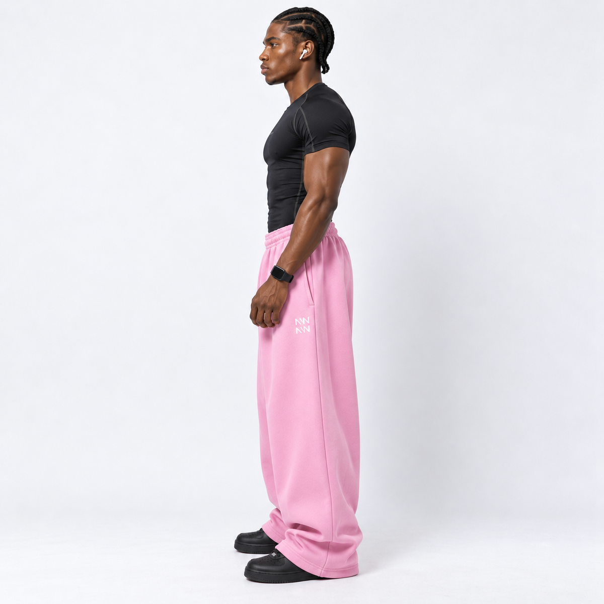 PANTALON BUZO BAGGY ROSADO v2