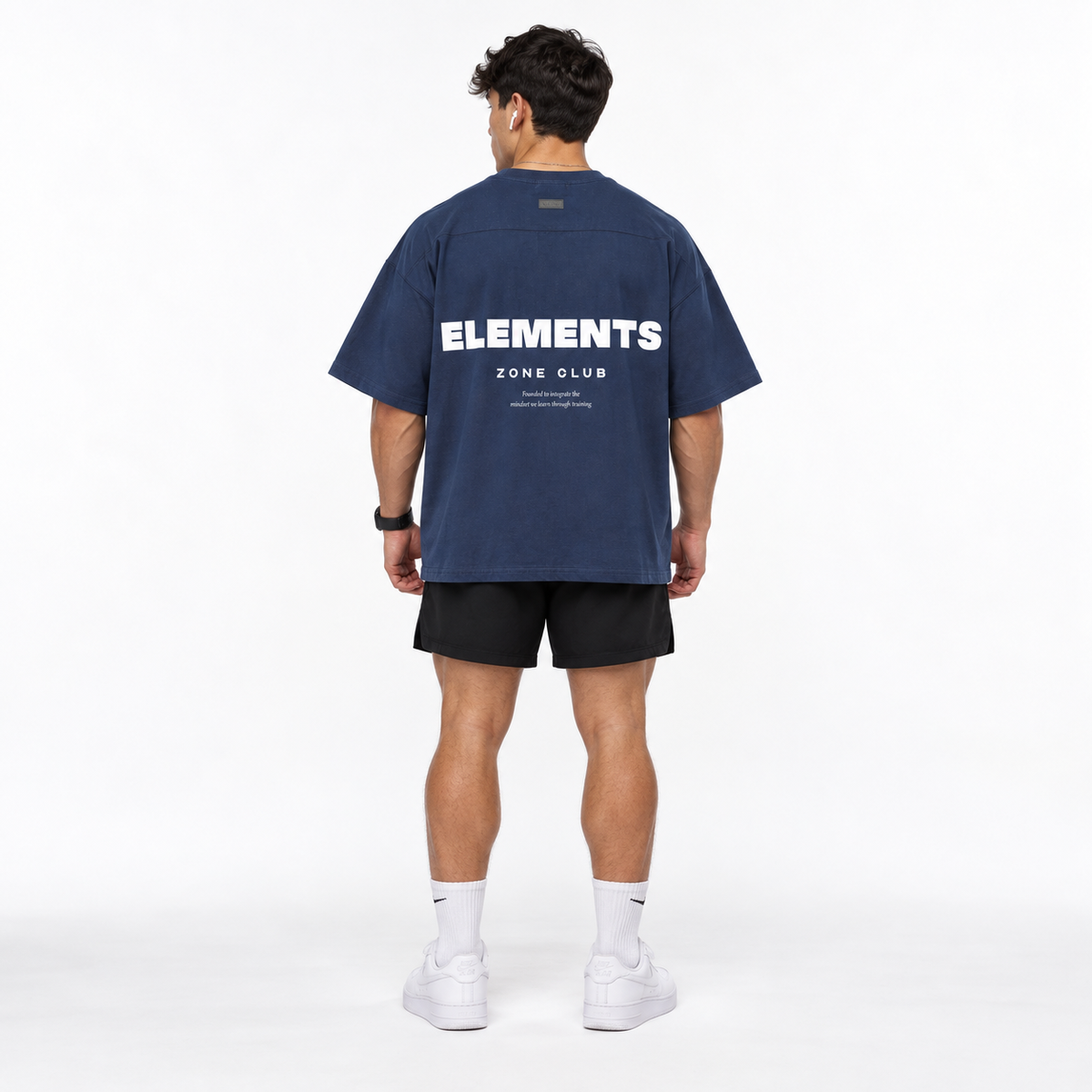 POLERA OVERSIZE AZUL ELEMENTS® 100% ALGODÓN