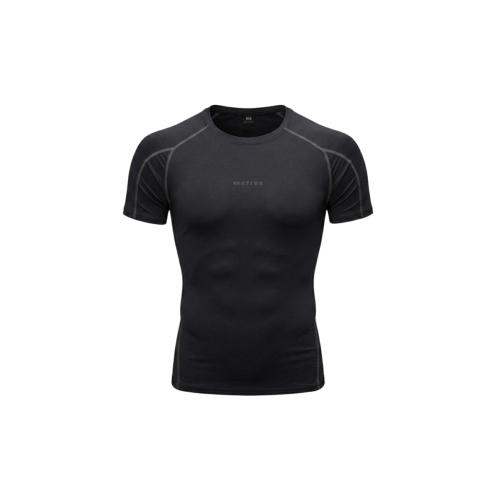 COMPRESS MANGA CORTA NEGRA CON GRIS LEGEND®