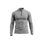 SWEATER QUARTER ZIP GRIS POLAR