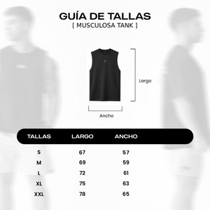 POLERA MUSCULOSA MARINO TANK OVERSIZE 100% ALGODÓN