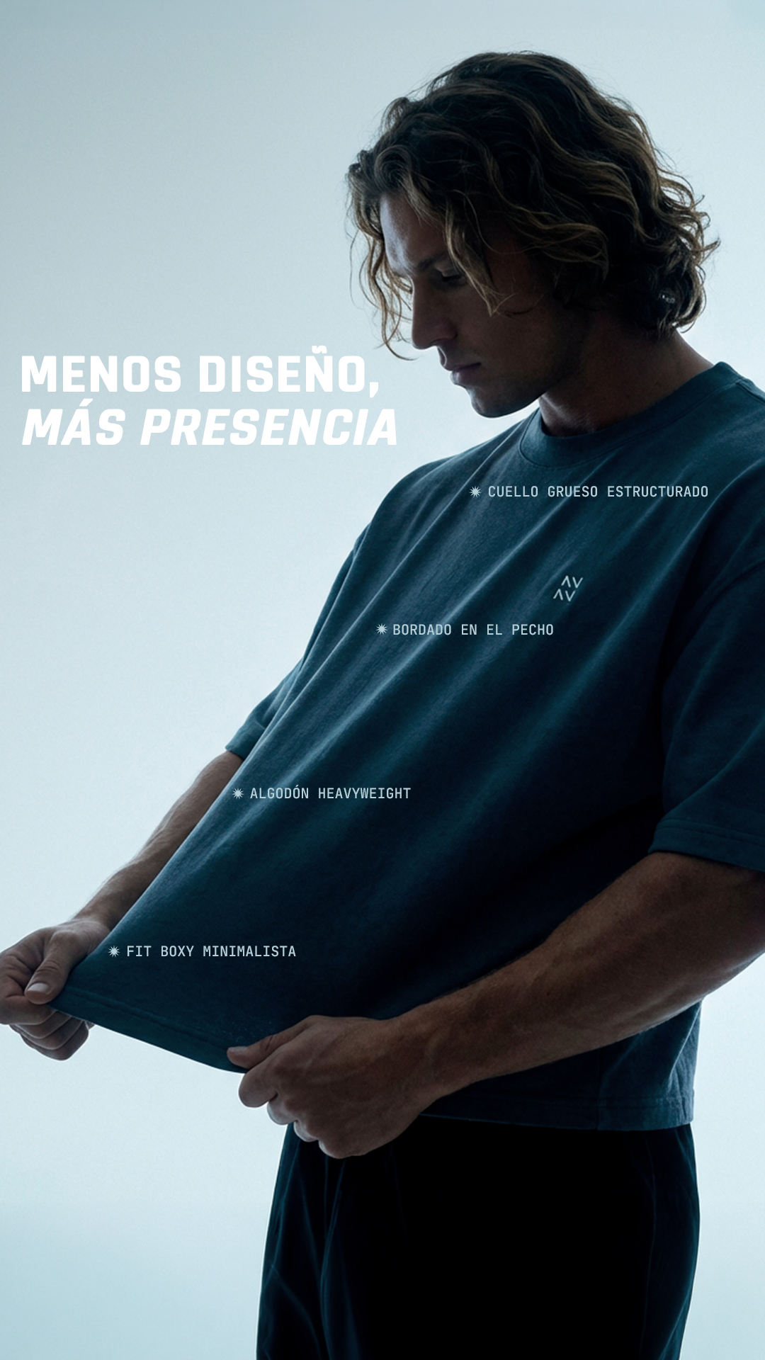 POLERA BOXYFIT ZONE™ MARINO