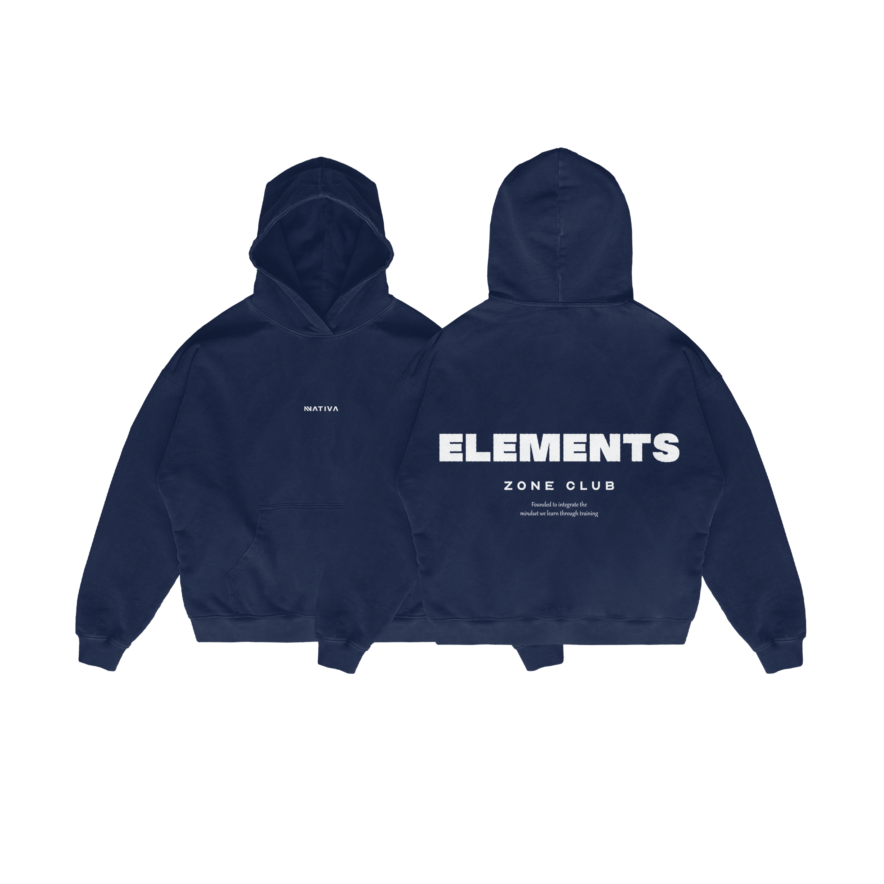 HOODIE ELEMENTS™ BOXY FIT NAVY