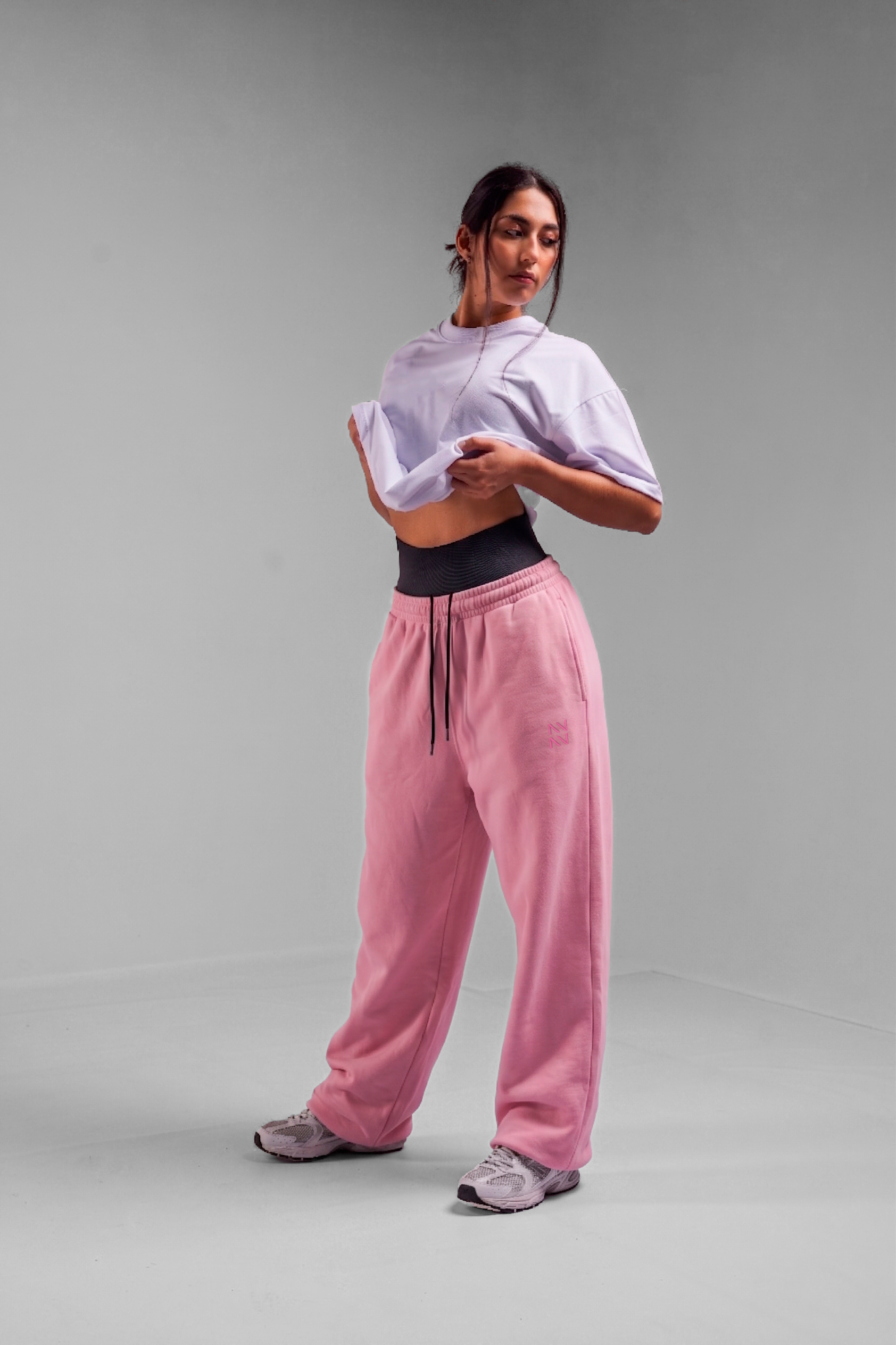 PANTALON BUZO RECTO ROSADO