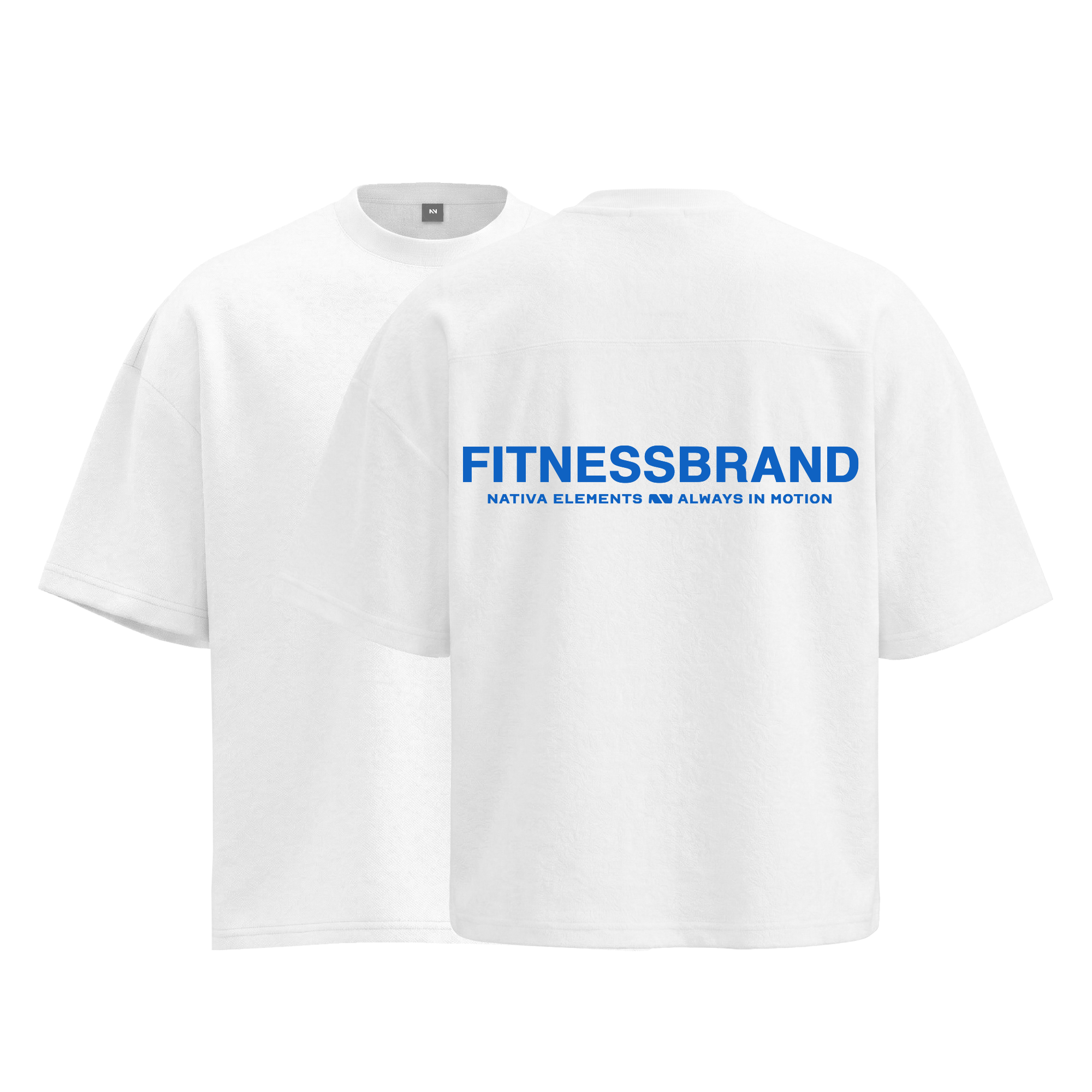POLERA FITNESSBRAND™ OVERSIZE BLANCA