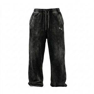 BUZO RECTO NEGRO WASHED PERFECT FIT® 100% ALGODON