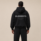 POLERON NEGRO ELEMENTS® 100% ALGODÓN