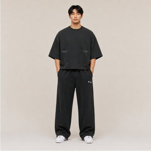 POLERA BOXYFIT NEGRA BASIC® 100% ALGODÓN