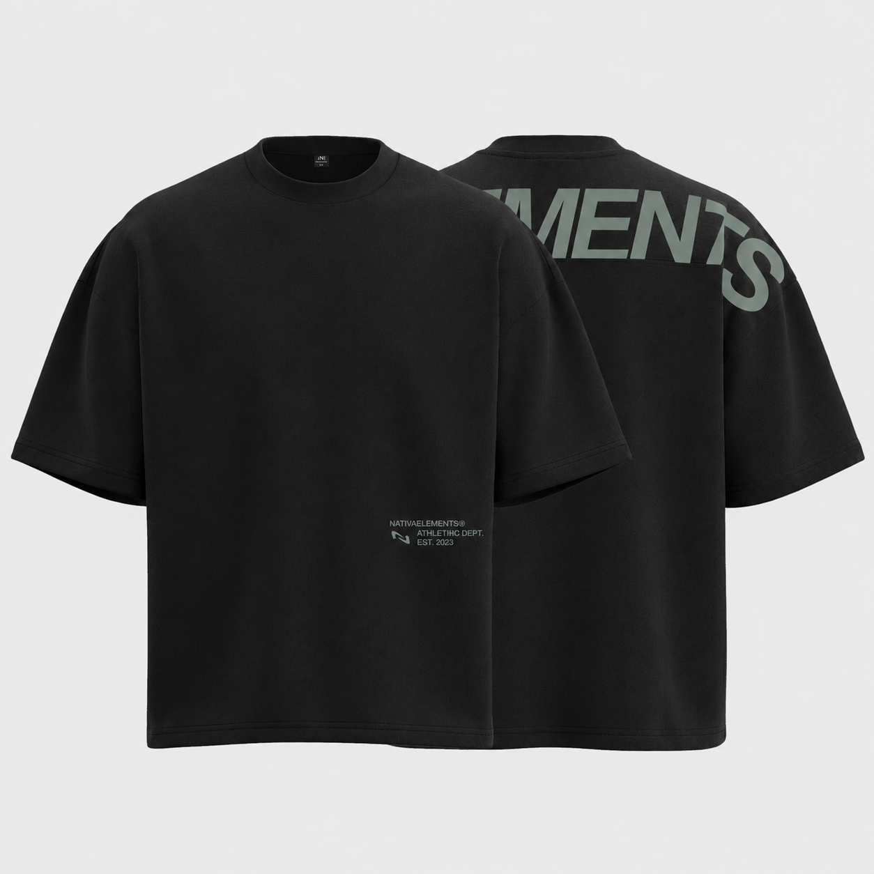 POLERA OVERSIZE NEGRA LEGEND® 100% ALGODÓN