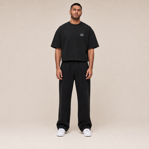 POLERA BOXYFIT NEGRA MOTIONSTATE® 100% ALGODÓN