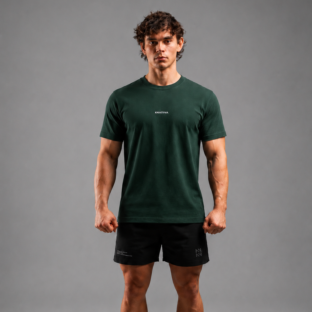 POLERA BÁSICA REGULAR FIT VERDE