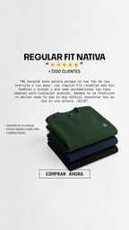 POLERA BASICA REGULAR FIT VERDE
