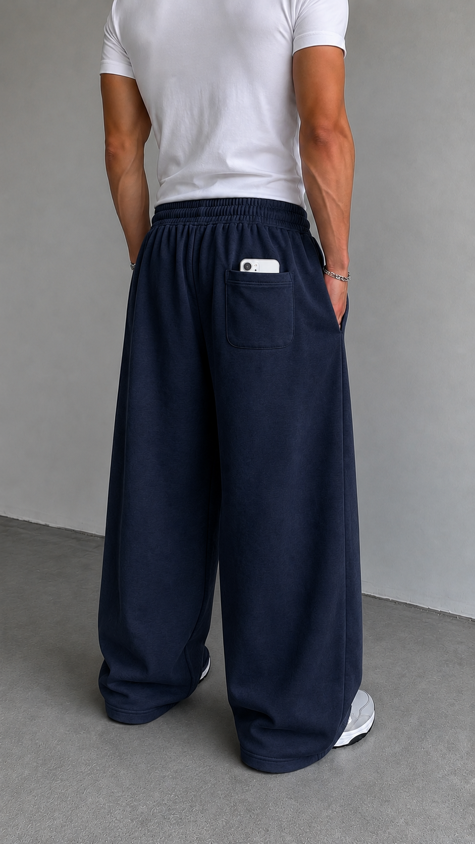 PANTALON BUZO BAGGY MARINO