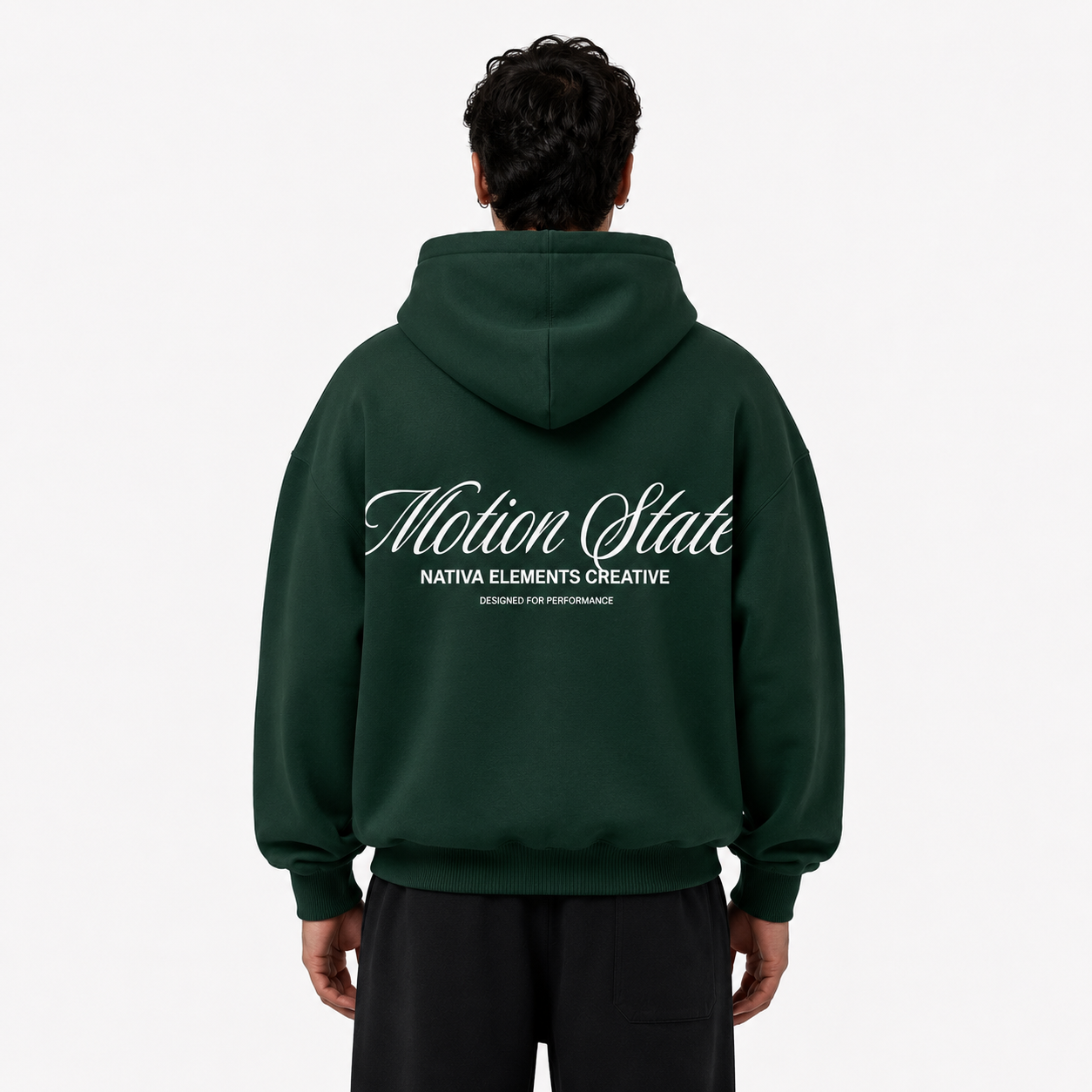 POLERON BOXYFIT CON CIERRE VERDE MOTIONSTATE® 100% ALGODÓN