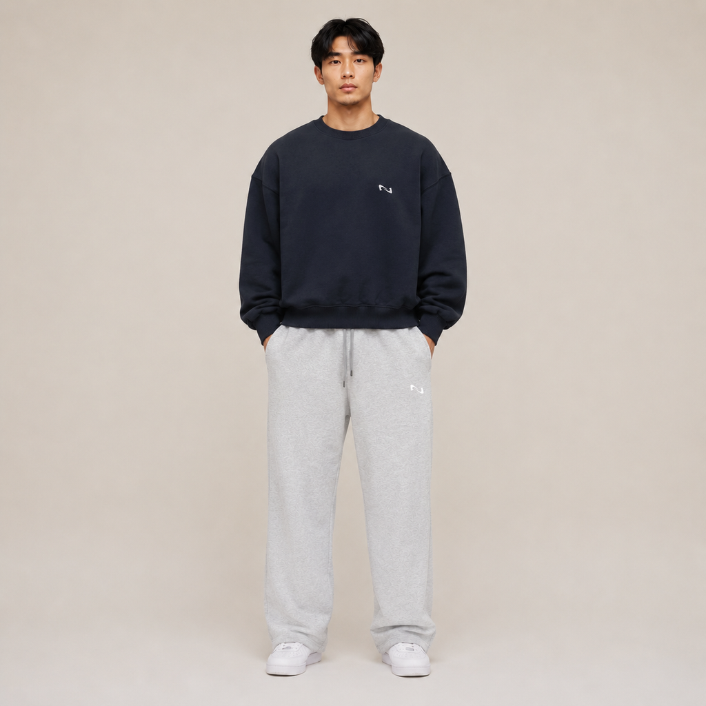 CREWNECK MARINO BASIC® POLERÓN RELAXED FIT
