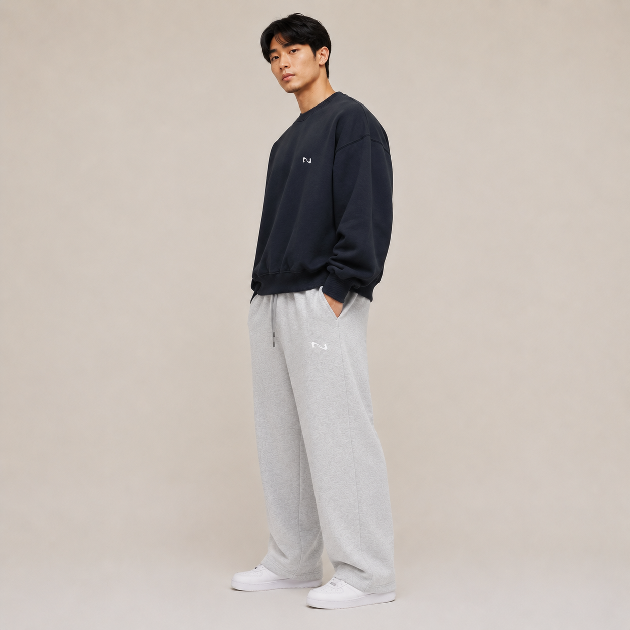 CREWNECK MARINO BASIC® POLERÓN RELAXED FIT