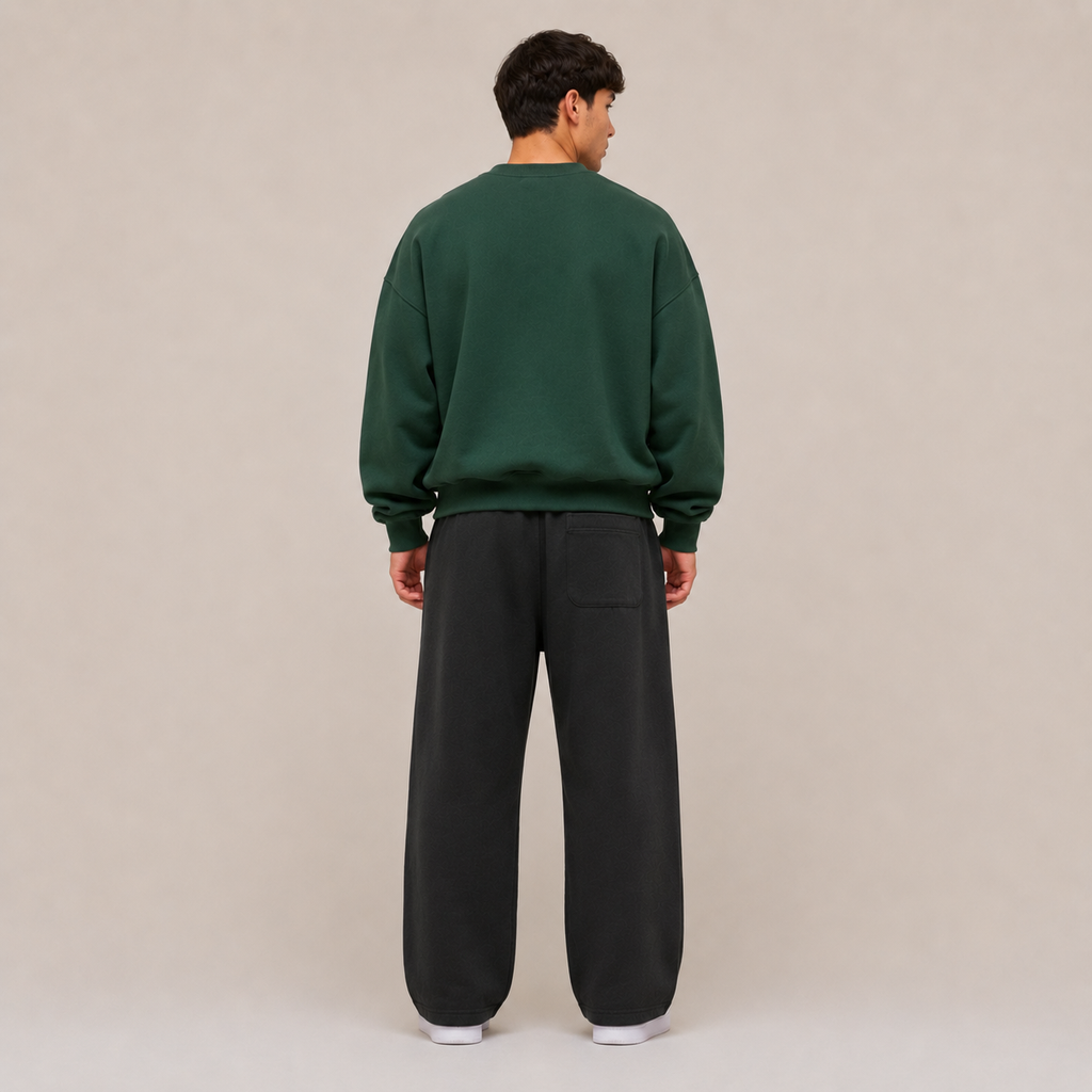 CREWNECK VERDE BASIC® POLERÓN RELAXED FIT