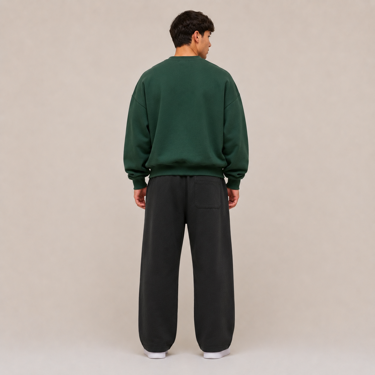 CREWNECK VERDE BASIC® POLERÓN RELAXED FIT