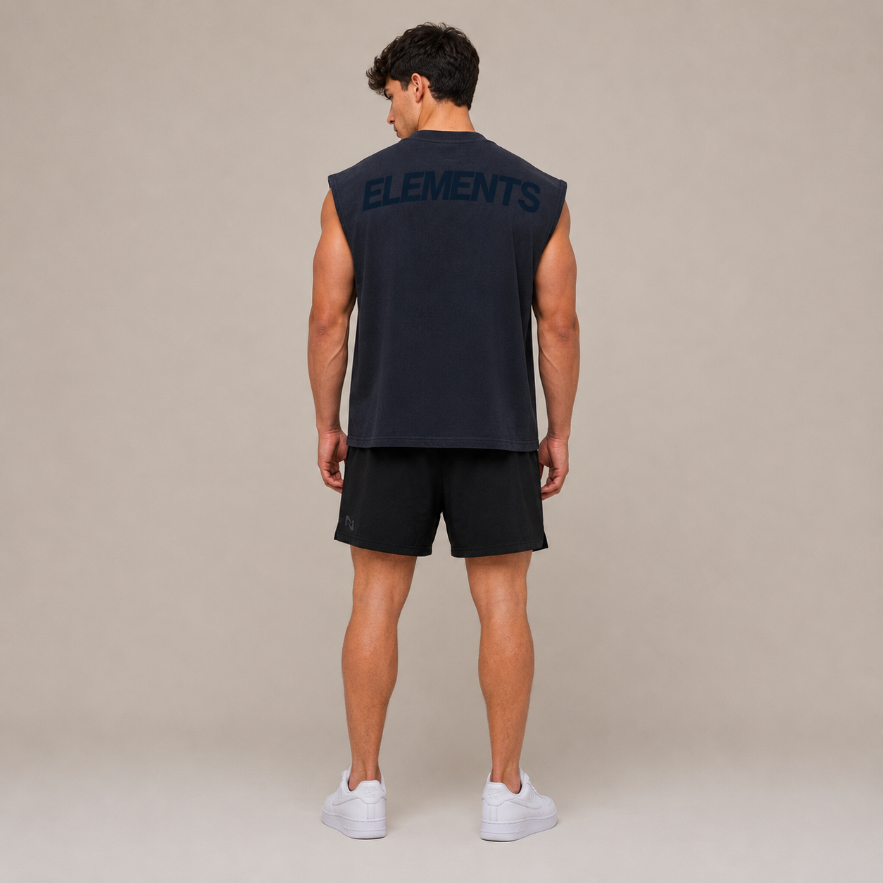 POLERA MUSCULOSA MARINO TANK OVERSIZE 100% ALGODÓN