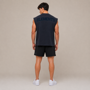 POLERA MUSCULOSA MARINO TANK OVERSIZE 100% ALGODÓN